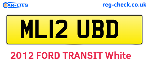 ML12UBD are the vehicle registration plates.