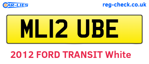 ML12UBE are the vehicle registration plates.