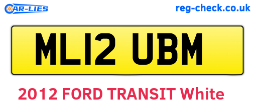 ML12UBM are the vehicle registration plates.