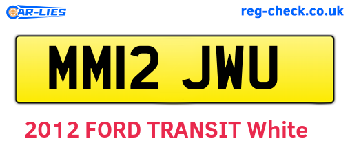 MM12JWU are the vehicle registration plates.