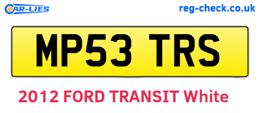 MP53TRS are the vehicle registration plates.
