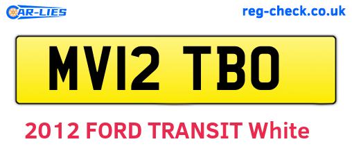 MV12TBO are the vehicle registration plates.