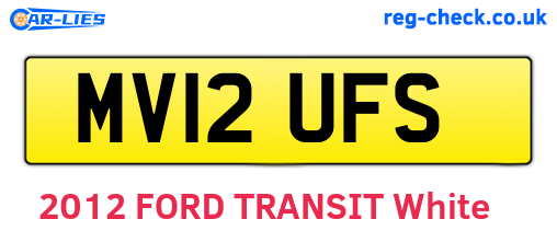 MV12UFS are the vehicle registration plates.