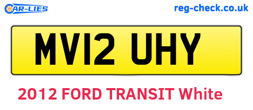 MV12UHY are the vehicle registration plates.