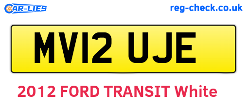 MV12UJE are the vehicle registration plates.