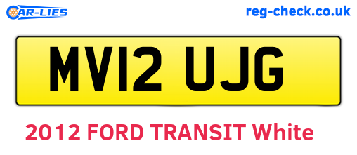 MV12UJG are the vehicle registration plates.