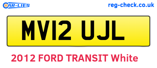 MV12UJL are the vehicle registration plates.