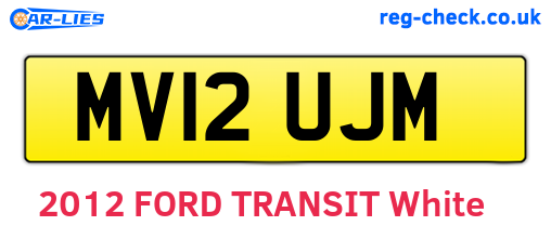MV12UJM are the vehicle registration plates.