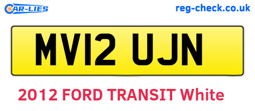 MV12UJN are the vehicle registration plates.