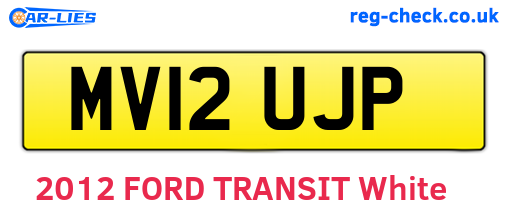 MV12UJP are the vehicle registration plates.