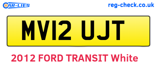 MV12UJT are the vehicle registration plates.