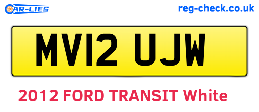 MV12UJW are the vehicle registration plates.
