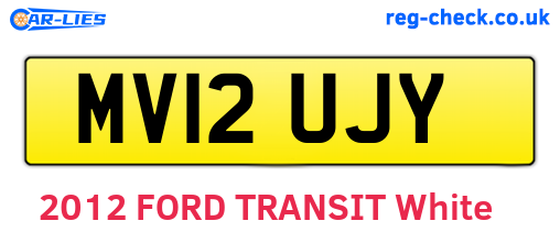 MV12UJY are the vehicle registration plates.
