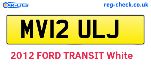 MV12ULJ are the vehicle registration plates.