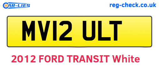 MV12ULT are the vehicle registration plates.