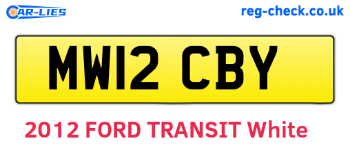 MW12CBY are the vehicle registration plates.