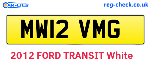 MW12VMG are the vehicle registration plates.