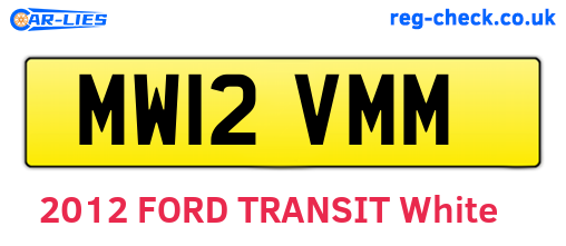MW12VMM are the vehicle registration plates.