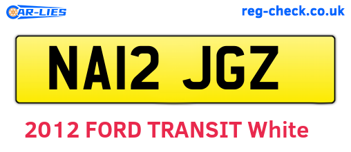 NA12JGZ are the vehicle registration plates.