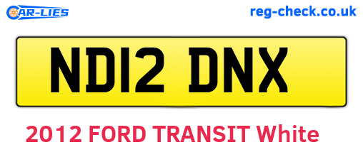 ND12DNX are the vehicle registration plates.