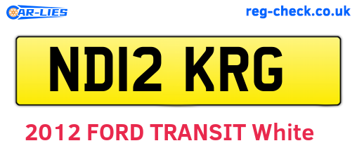 ND12KRG are the vehicle registration plates.