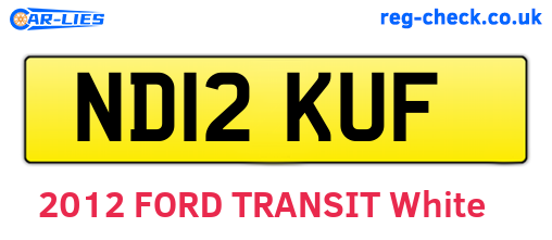 ND12KUF are the vehicle registration plates.