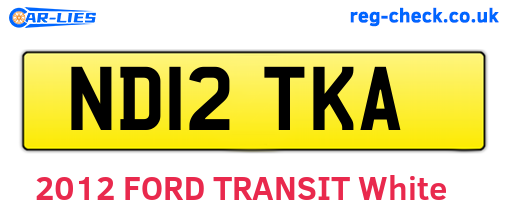ND12TKA are the vehicle registration plates.