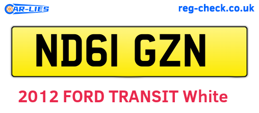 ND61GZN are the vehicle registration plates.