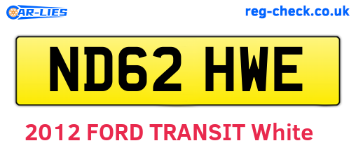 ND62HWE are the vehicle registration plates.