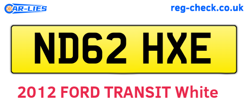 ND62HXE are the vehicle registration plates.