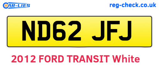 ND62JFJ are the vehicle registration plates.
