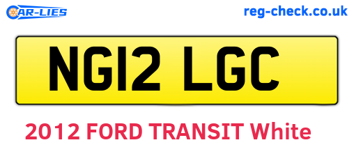NG12LGC are the vehicle registration plates.