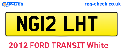 NG12LHT are the vehicle registration plates.