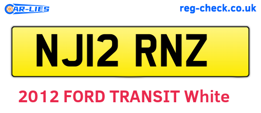 NJ12RNZ are the vehicle registration plates.