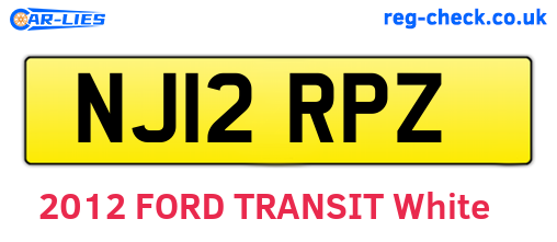 NJ12RPZ are the vehicle registration plates.