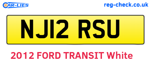 NJ12RSU are the vehicle registration plates.