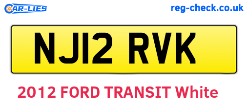 NJ12RVK are the vehicle registration plates.
