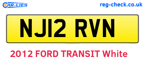 NJ12RVN are the vehicle registration plates.