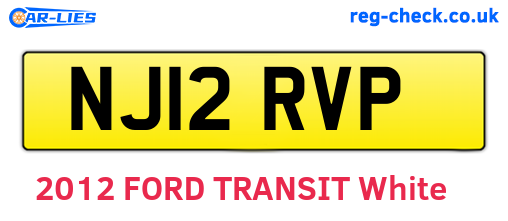 NJ12RVP are the vehicle registration plates.