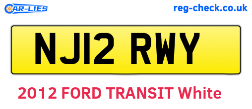 NJ12RWY are the vehicle registration plates.