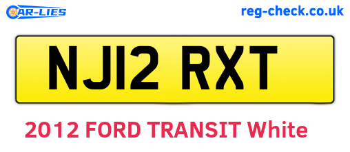 NJ12RXT are the vehicle registration plates.