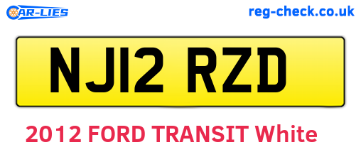 NJ12RZD are the vehicle registration plates.