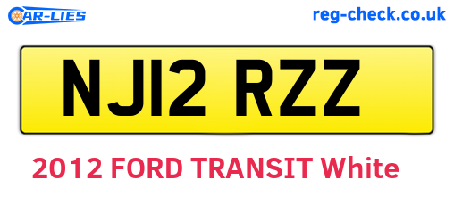 NJ12RZZ are the vehicle registration plates.