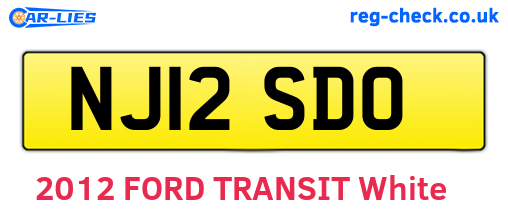 NJ12SDO are the vehicle registration plates.