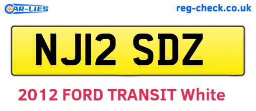 NJ12SDZ are the vehicle registration plates.