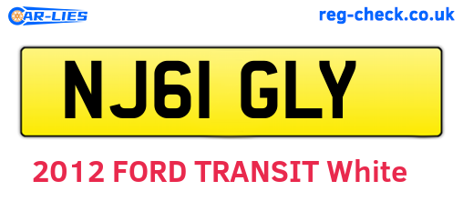 NJ61GLY are the vehicle registration plates.