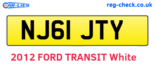 NJ61JTY are the vehicle registration plates.