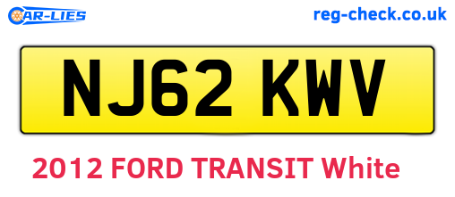 NJ62KWV are the vehicle registration plates.