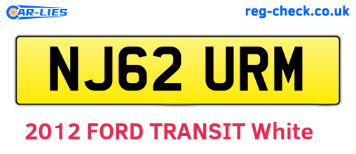 NJ62URM are the vehicle registration plates.