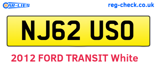 NJ62USO are the vehicle registration plates.